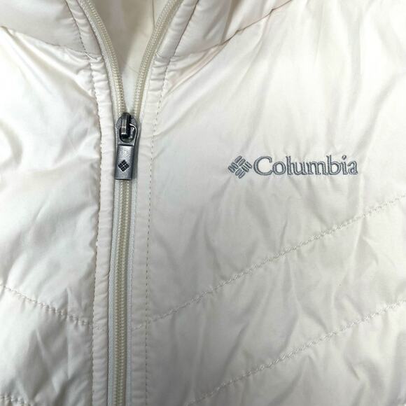 Columbia Womens 2XL Quilted Fleece Mix It Around Full Zip Ivory Vest - Picture 3 of 14